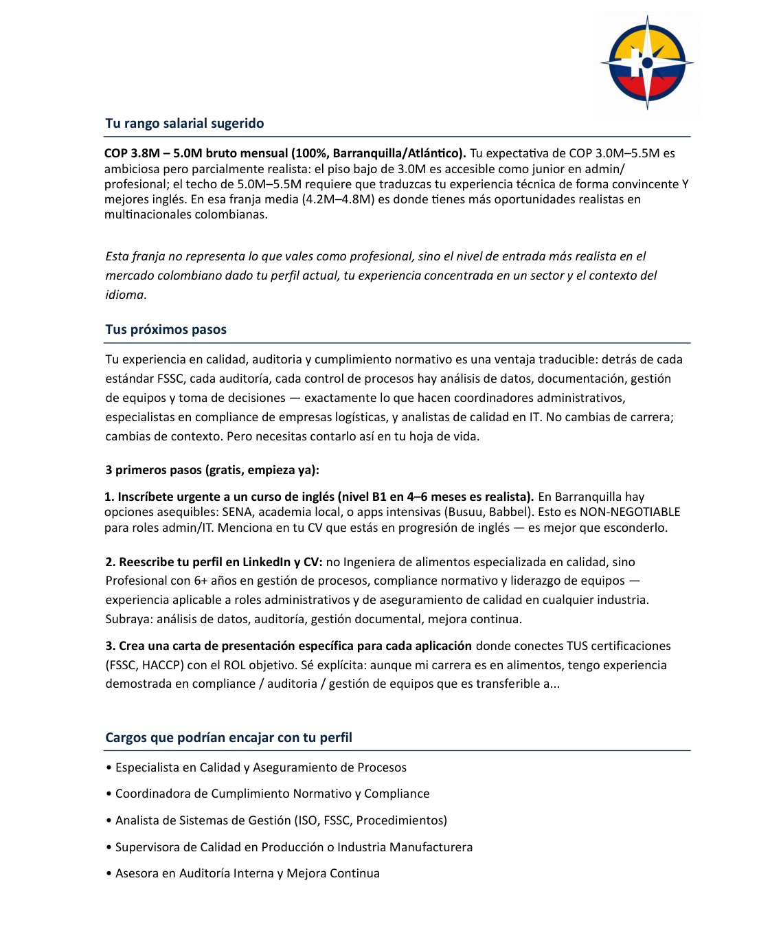 Ejemplo anonimizado de evaluación gratuita, página 2